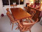Pine Dining Table and 6 Chairs,  Pine Dining table with...